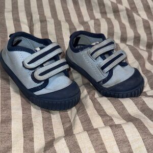 Kids Light Blue and Navy Velcro Sneakers - Wonder Nation